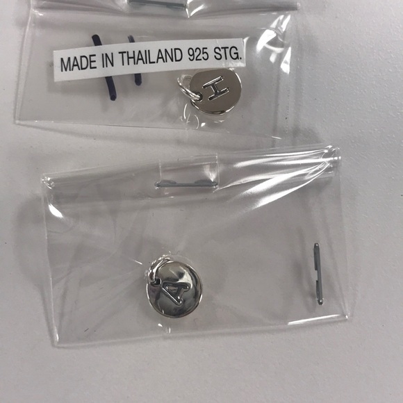 .925 Sterling Silver Engraved Disk Initials, NWT - Picture 5 of 6